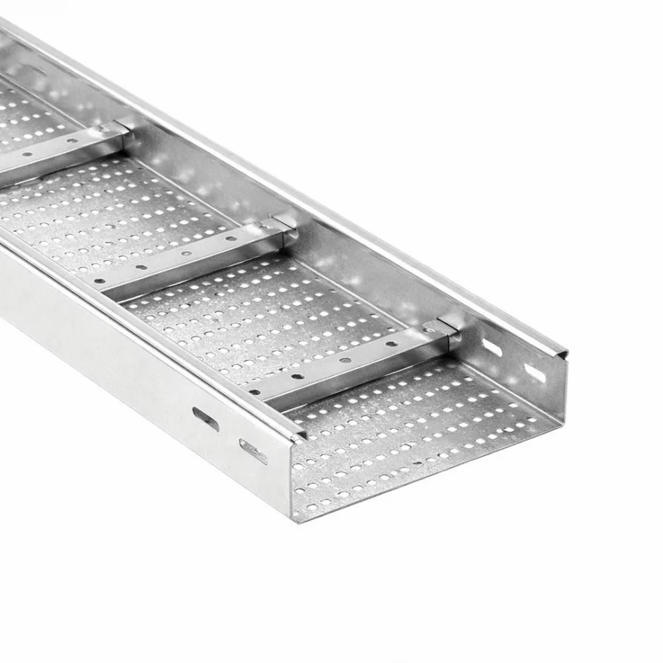 Лоток перфорированный 300x200x3000 лонжерон 1.5 мм горячеоцинкованный фото