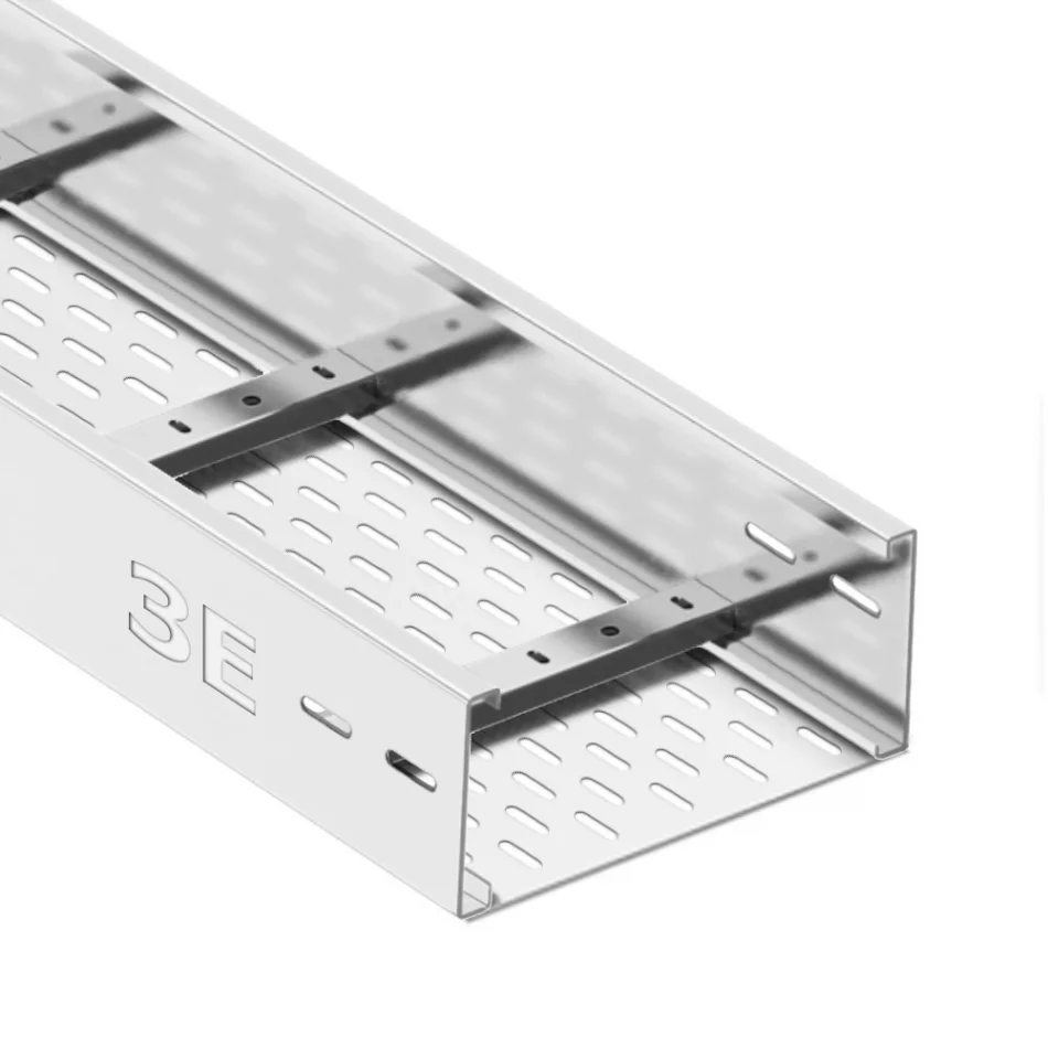 Лоток перфорированный усиленный ЗЕ-7 300х150х3000 (S=1.5) INOX фото